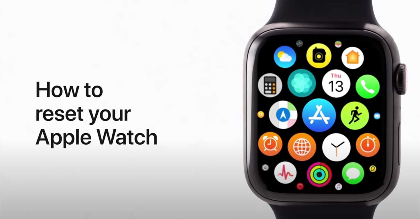 Reset the Apple Watch with and without your phone