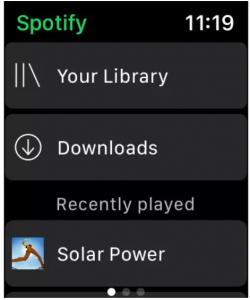 Library on Apple watch 7